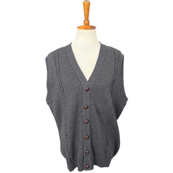 NWT Men's Bill Blass Cotton Blend Vest Preppy Classiccore Quiet Luxury Size XL - Picture 2 of 6
